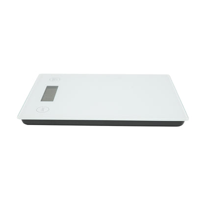 5 kg-os elektronikus konyhai mérleg, tára funkció, biztonsági üveg platform