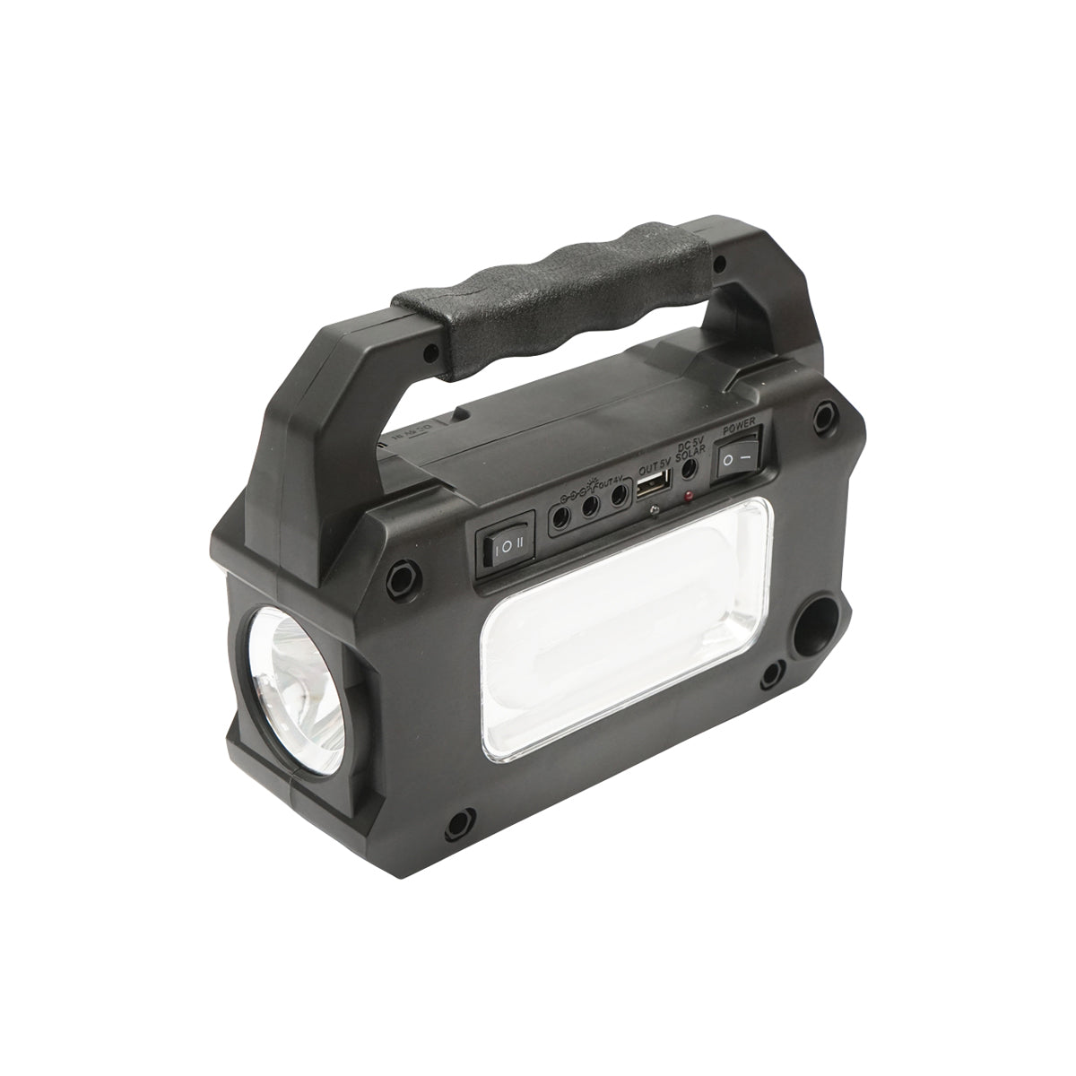 Hordozható LED világító készlet 3 izzóval / reflektorral, napelemes FM rádióval és 4500 mAhH akkumulátorral halászathoz kempingezéshez GD-8081FM