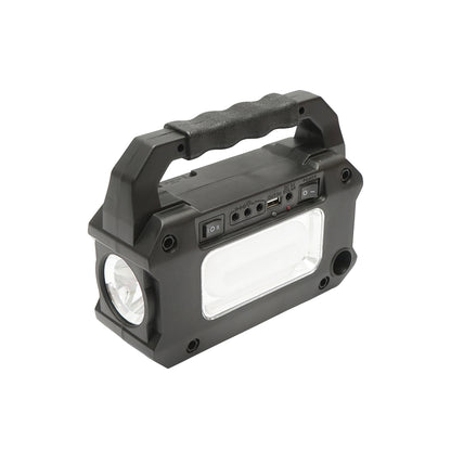 Hordozható LED világító készlet 3 izzóval / reflektorral, napelemes FM rádióval és 4500 mAhH akkumulátorral halászathoz kempingezéshez GD-8081FM