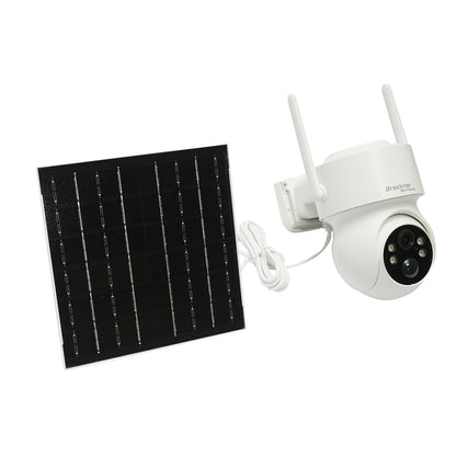 4 MP megfigyelő kamera 5W-os napelemmel, 18650-es gyorstöltő akkumulátorral, WIFI 2,4 GHz, 360 fokos PTZ PTZ forgatható mozgásérzékelővel, emberi PIR érzékeléssel, riasztással, éjjellátással és iCSee alkalmazással.