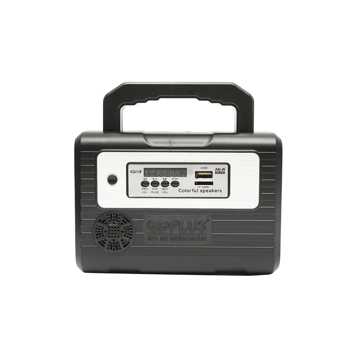 Hordozható LED világító készlet 3 izzóval / kivetítővel, napelemmel, FM rádióval, MP3-mal és 4500 mAhH akkumulátorral halászathoz, kempingezéshez GD-8028COB