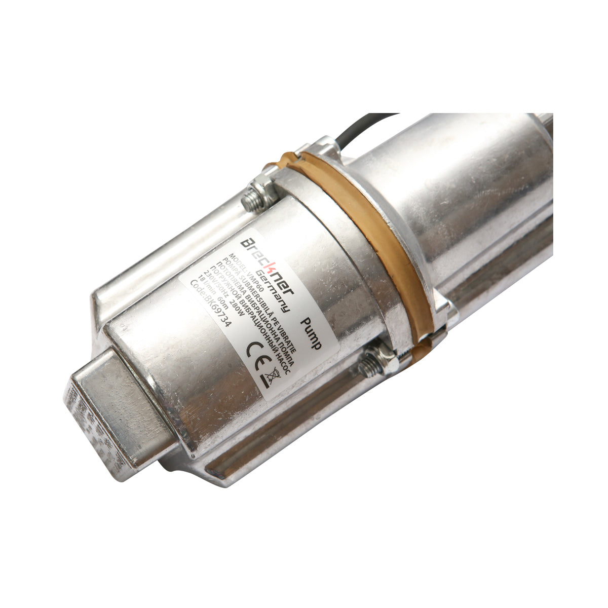 Vibráló merülő vízszivattyú D100mm, 18L/min, 60m mélység, 220V, VMP60 Breckner Germany