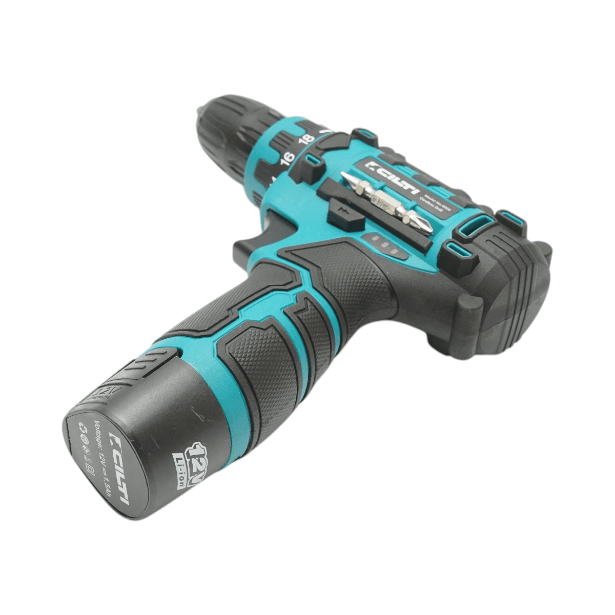 Fúró és csavarhúzó 2 lítium akkumulátorral 12V/1.5Ah, nyomaték 17-19Nm, tokmány 10mm, fordulatszám 0-1350rpm