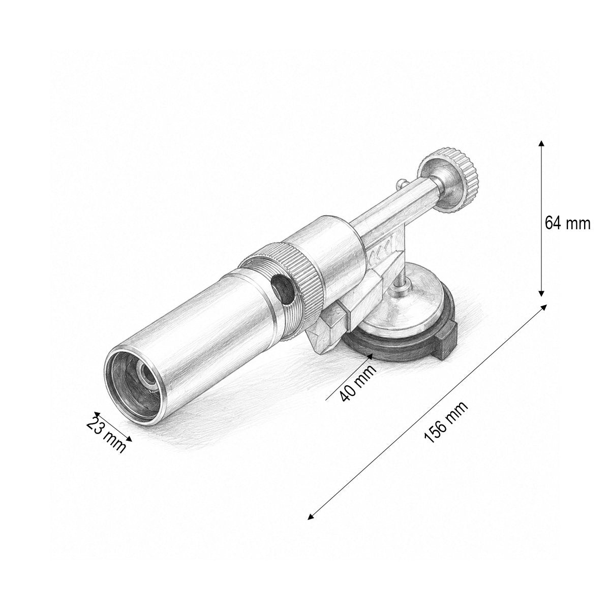 Gázégő fej spray butla, 360 fokos forgatás, piezo gyújtás, állítható lángja 1300°C Flame Gun