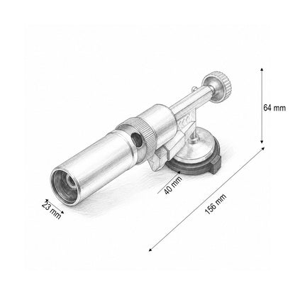 Gázégő fej spray butla, 360 fokos forgatás, piezo gyújtás, állítható lángja 1300°C Flame Gun