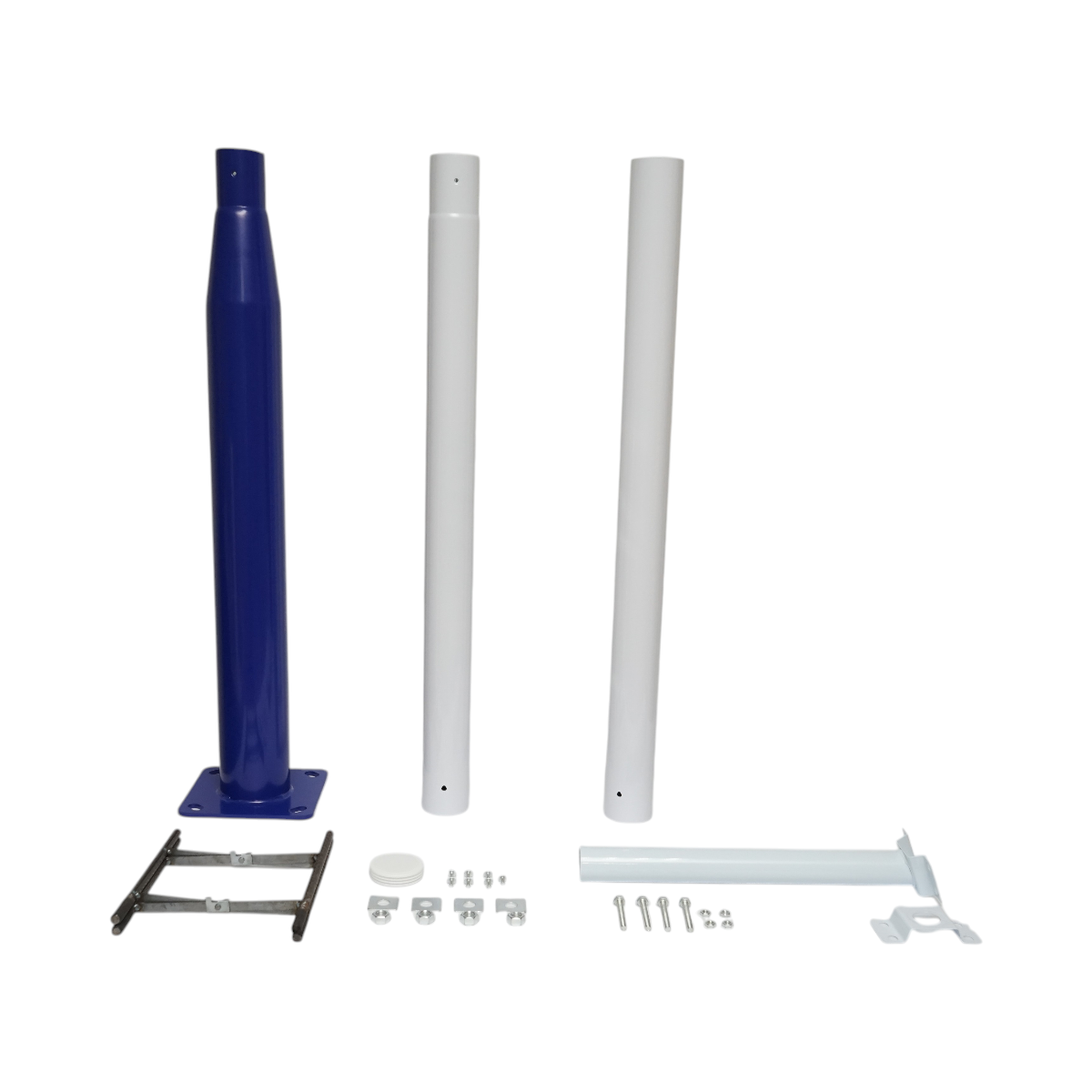 3m-es acél világítóoszlop beton szerelőkarimával Breckner Germany