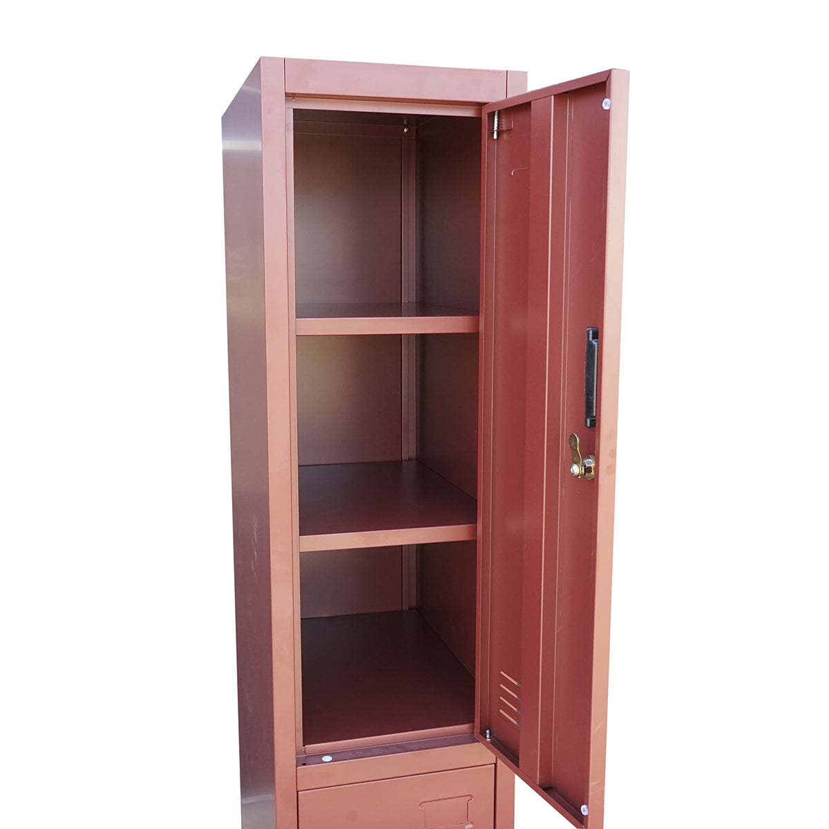 Fém dupla fiset szekrény 2 ajtóval és 6 polccal 1700x300x450mm