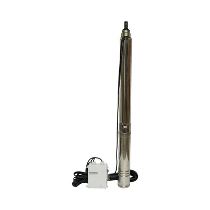 Merülő rozsdamentes acél szivattyú 2.2kW, 220V, D100mm, teljesítmény 6 m3/h, emelési magasság 105m, 15 kerámia turbina, olajhűtés, vezérlőpanel K90QJD2-105/15-2.2 Breckner Germany