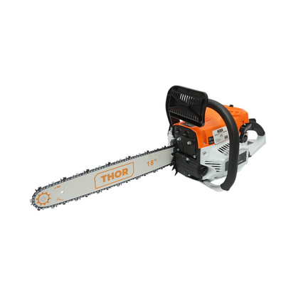 Professzionális benzinmotoros láncfűrész 2 ütemű 58cc, 3.3LE, 8500rpm, 18 inch (450mm) lánc THOR