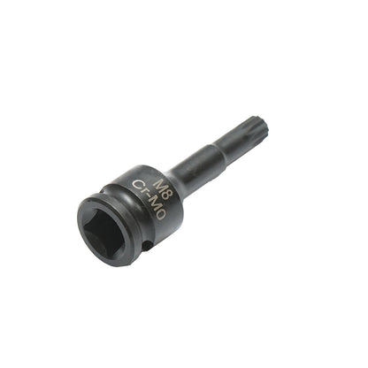 Ütőcsavarkulcs spline M8, 60 mm, négyzet 3/8 Cr-Mo