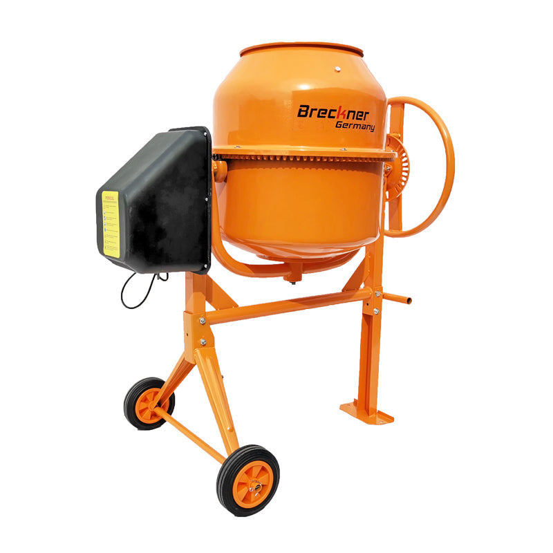 Betonkeverő 450W, tartály térfogata 120L, öntöttvas fogaskerék és korona, 44Kg Breckner Germany