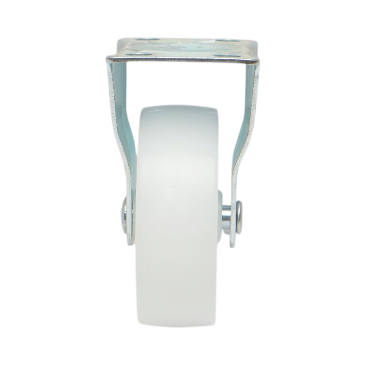 Rögzített kerék 73x25mm fék nélkül, fehér polipropilén, acél lemez 70x44mm 45kg
