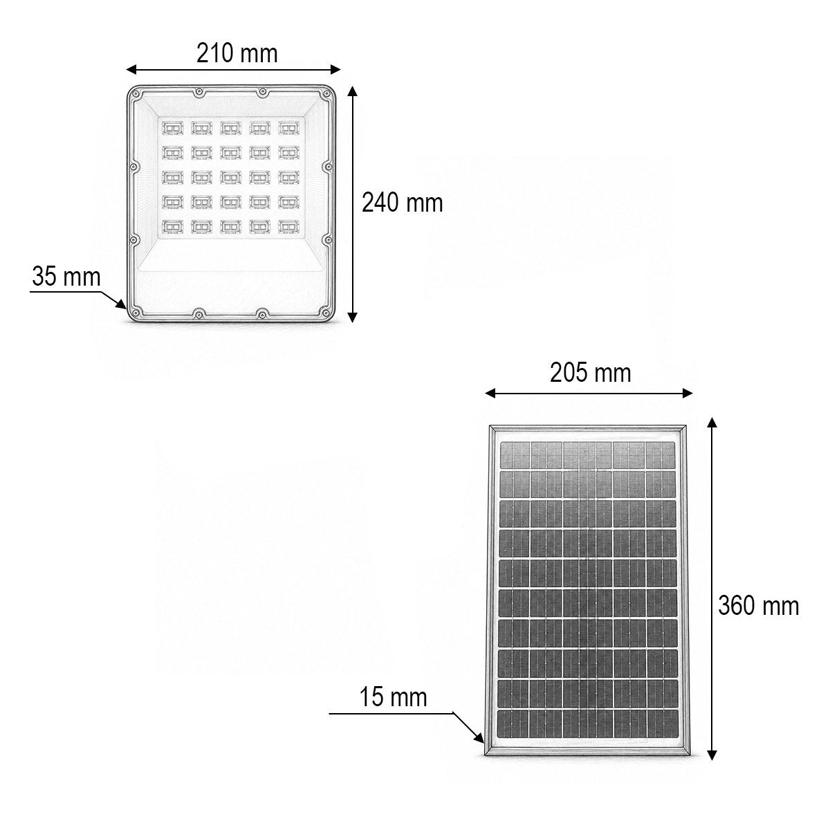 200W LED reflektor, 6500K bifaciális 20W napelem panellel, 10000mAh akkumulátor és távirányító IP66 Breckner Germany
