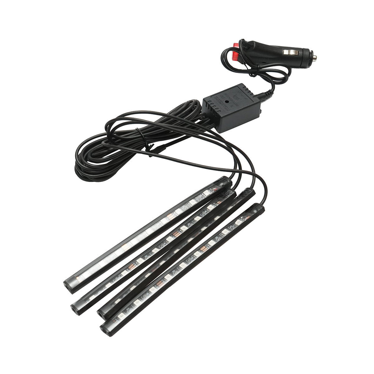 LED szalag autós környezeti fények 12V, 9W távirányítóval, zenei vezérléssel 4x26cm RGB Breckner Germany