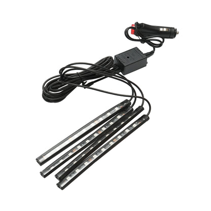 LED szalag autós környezeti fények 12V, 9W távirányítóval, zenei vezérléssel 4x26cm RGB Breckner Germany