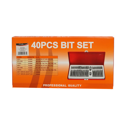 Hex, torx, hex és spline 40 darab króm-vanádium (CR-V) csavarkulcs készlet Breckner Germany