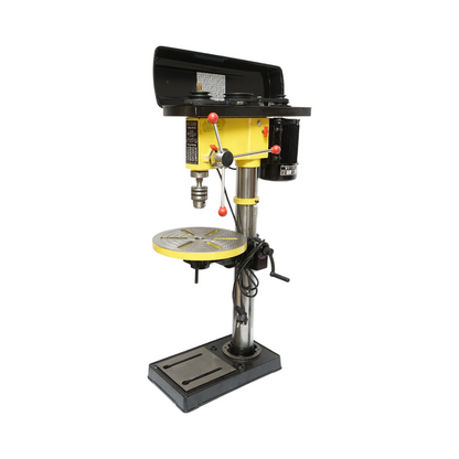 Oszlopos fúrógép 450W, 220V, 5 sebesség, 16 sebesség 180-2770 RPM, 16mm tokmány Crownman