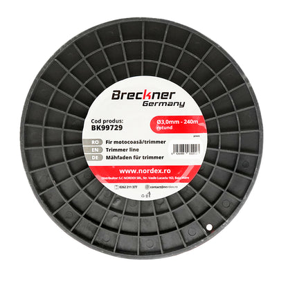 Fűkasza damil, kerek 3,0 mm x 240 m Breckner Germany
