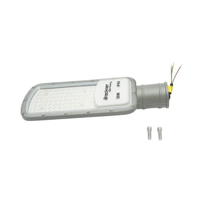LED közúti világítólámpa 50W, 100-265V, 6500K, 5500lm oszlopra szerelhető 340x125x25mm IP66 Breckner Germany