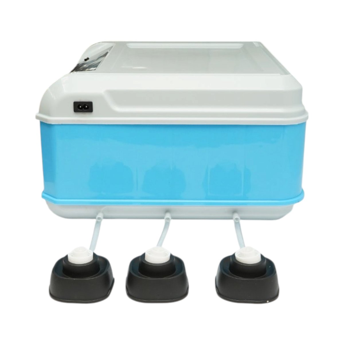 Automata tojásinkubátor, keltető gép 36 tojáshoz 35W, 12V-220V, automata forgatás, LED ovoszkóp, hőmérséklet-szabályozás, páratartalom-szabályozás, digitális kijelző, riasztás
