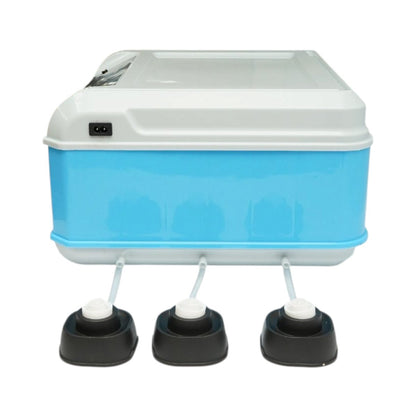 Automata tojásinkubátor, keltető gép 36 tojáshoz 35W, 12V-220V, automata forgatás, LED ovoszkóp, hőmérséklet-szabályozás, páratartalom-szabályozás, digitális kijelző, riasztás