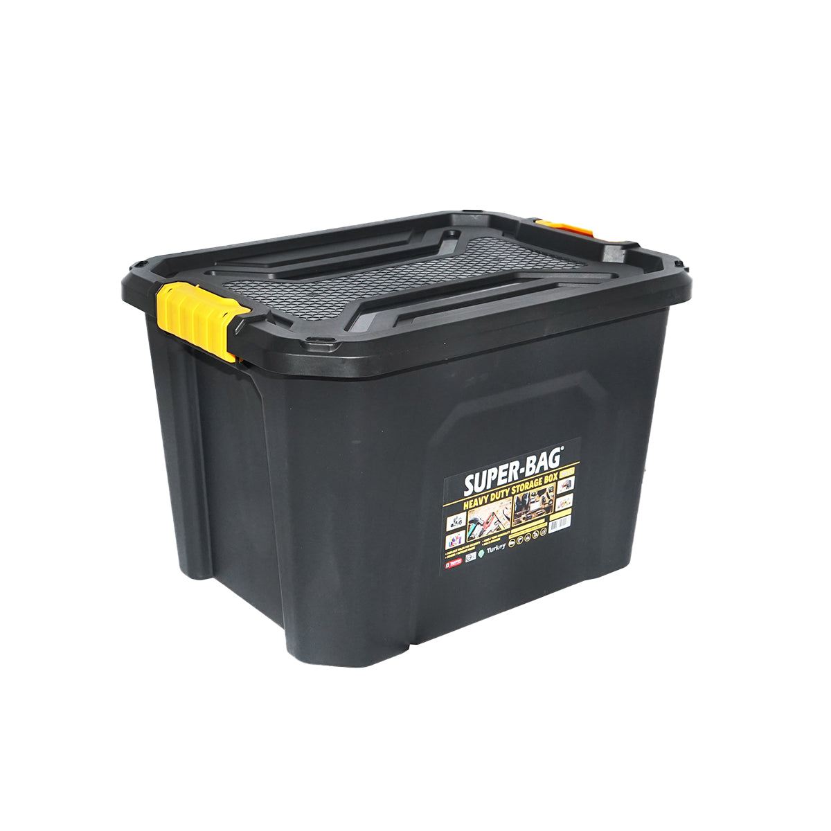 Nagy teherbírású tárolódoboz fedéllel 40L 490x380x320mm