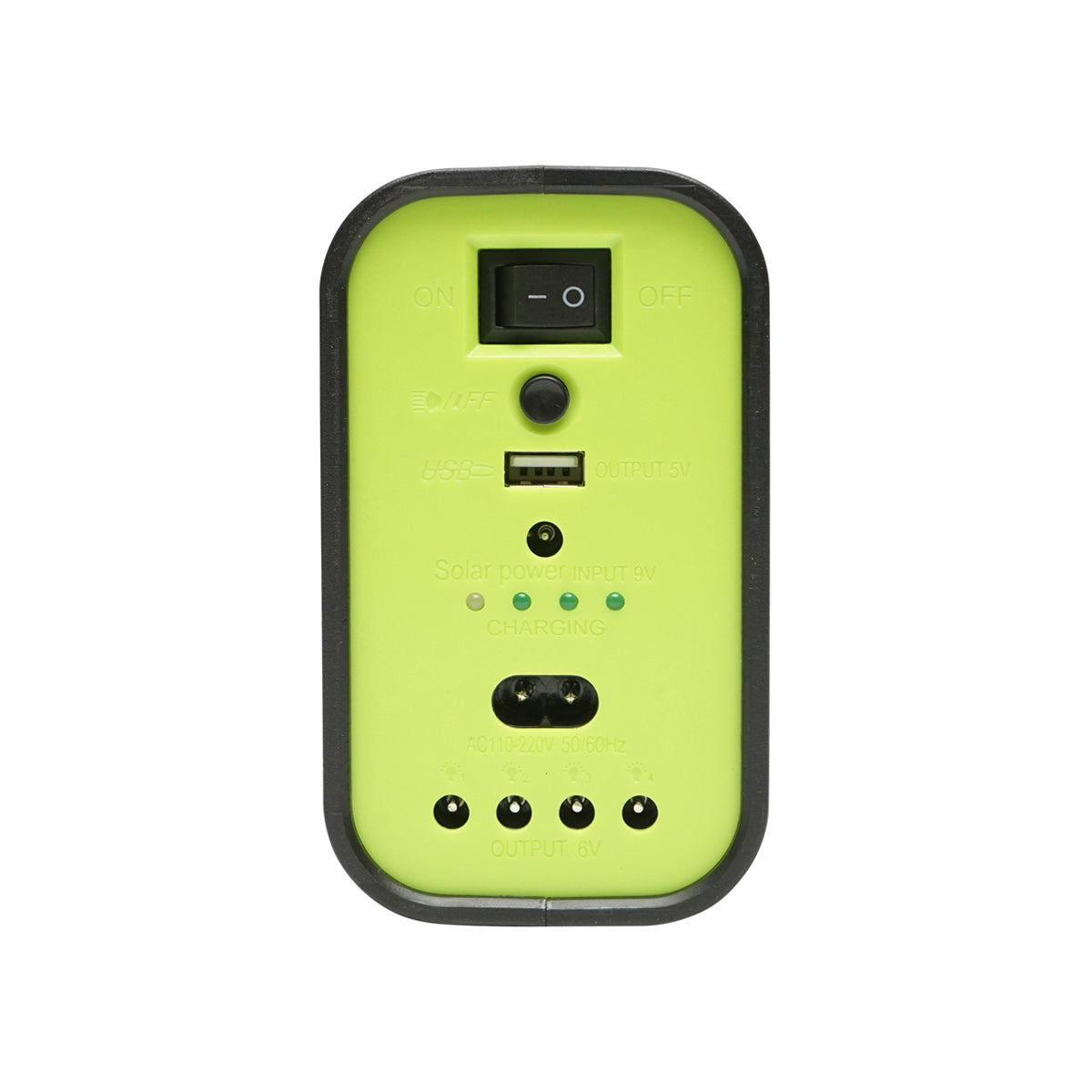 Hordozható LED világító készlet 3 izzóval / projektorral, napelemmel és akkumulátorral 6V, 4.5Ah horgászáshoz, kempingezéshez GD-17