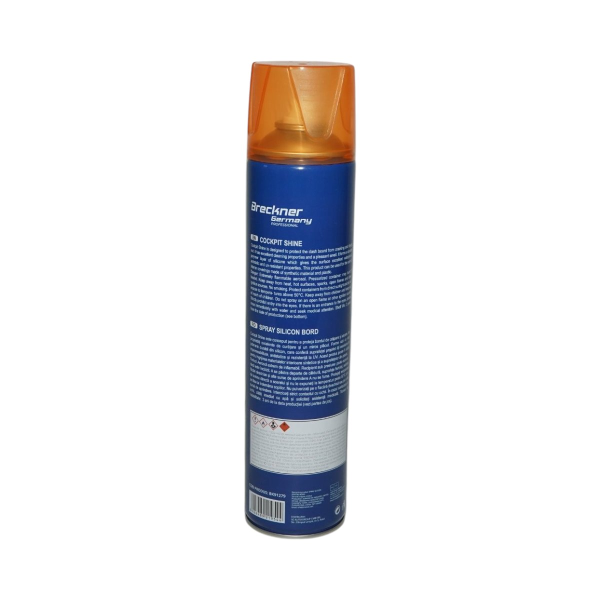 Szilikon műszerfal spray antisztatikus narancs 650ml Breckner Germany