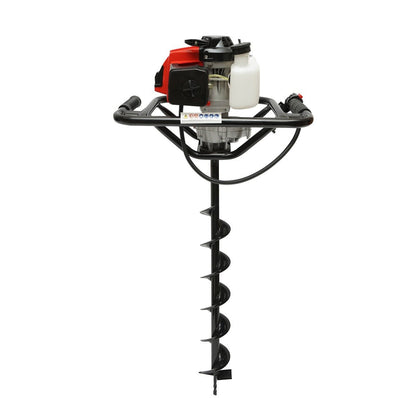 2-ütemű benzinmotoros földfúró 2,8 LE, 52 cm3, 3 fúróval 100 mm, 150 mm, 200 mm THOR