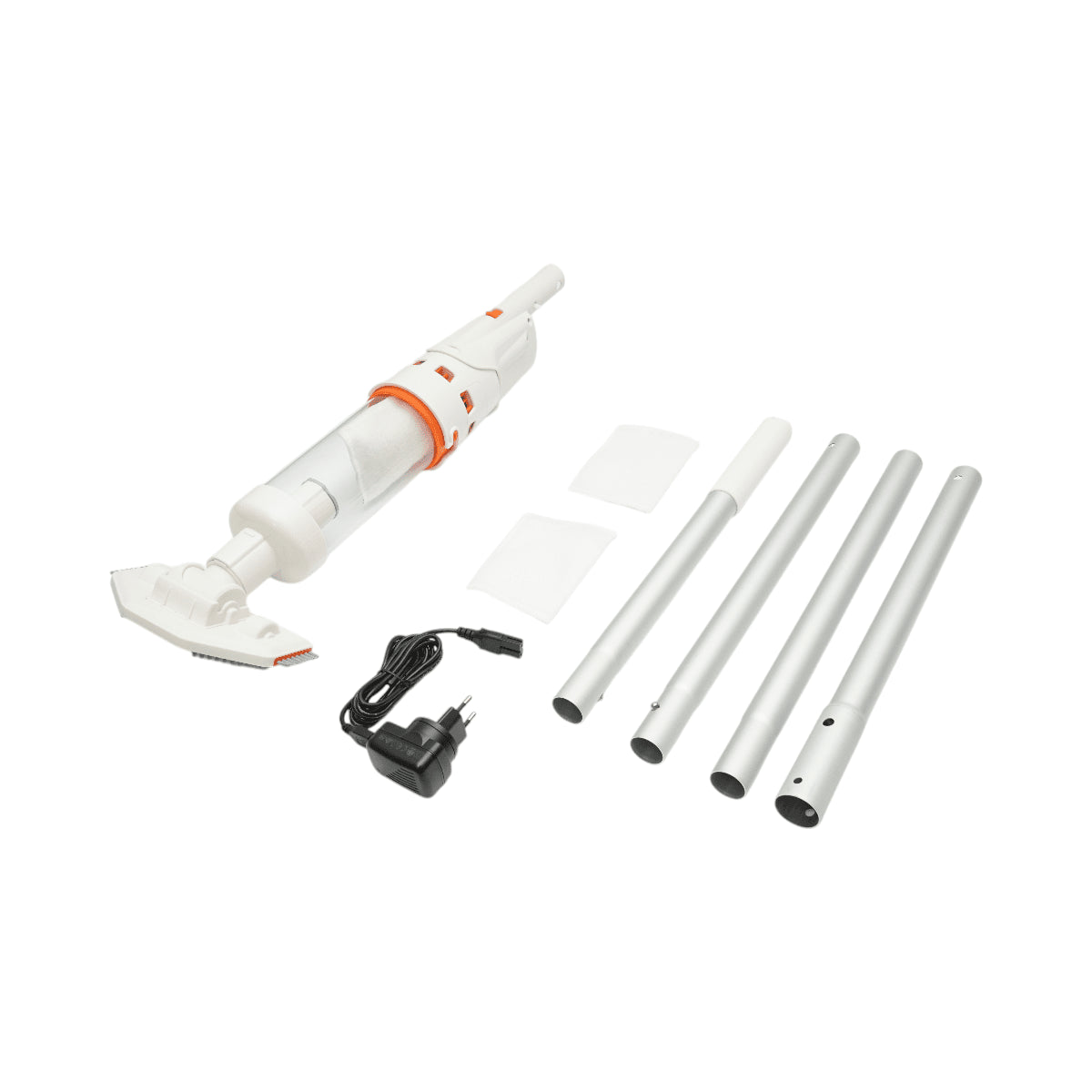 Vezeték nélküli álló medencetisztító, 2200 mAh akkumulátor, 1 literes tartály, vízmélység 45-200cm IPX8