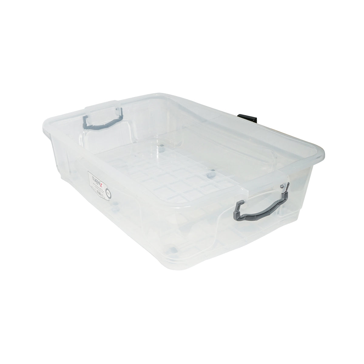 40L tárolódoboz fedéllel és átlátszó műanyag kerekekkel 725x470x200mm
