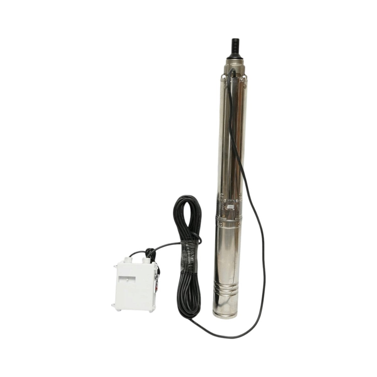 Merülő rozsdamentes acél szivattyú 1.5kW, 220V, D100mm, teljesítmény 5 m3/h, emelési magasság 60m, 9 kerámia turbina, olajhűtés, vezérlőpanel K90QJD2-60/9-1.5 Breckner Germany