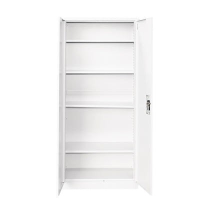 Fiset fémszekrény, iratszekrény, 1800x800x350mm, 2 rögzített ajtóval, 4 ajtó, szürke Breckner Germany