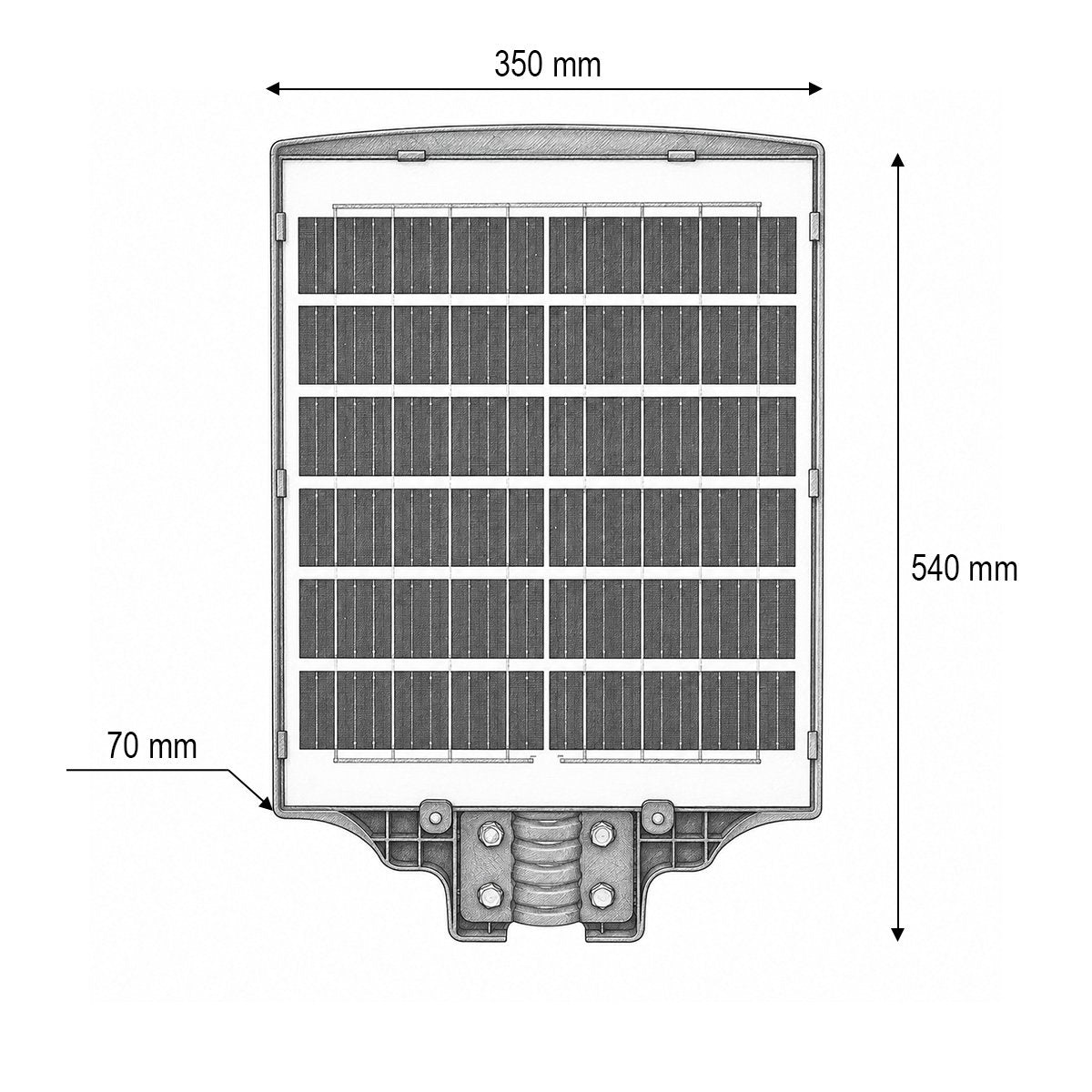 Napelemes LED közvilágítási lámpa 500W 15W napelem panellel, 15000mAh akkumulátor, mozgásérzékelő, távirányító, oszlopra szerelhető IP66 Breckner Germany