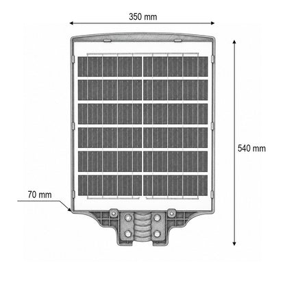 Napelemes LED közvilágítási lámpa 500W 15W napelem panellel, 15000mAh akkumulátor, mozgásérzékelő, távirányító, oszlopra szerelhető IP66 Breckner Germany
