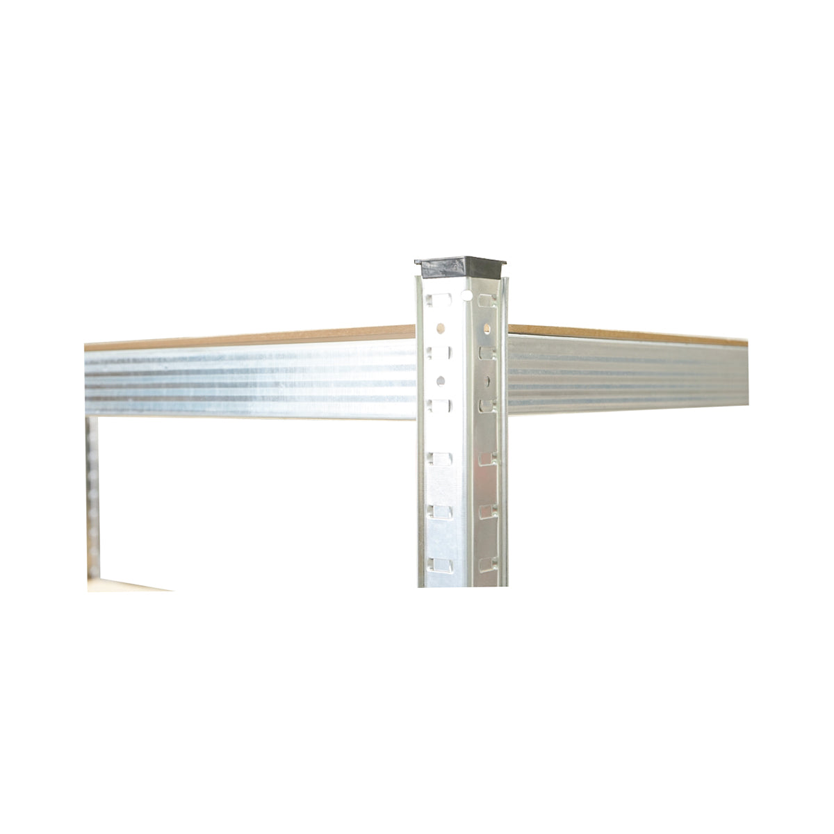 Salgó polc, fém polc, 5 MDF polccal, 180x120x50cm, 300kg/polc, csavarmentes szerelés, horganyzott, horganyzott.