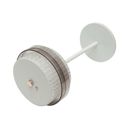 Fehér 3 W-os LED érintőképernyős asztali lámpa, 3,7 V/1800 mAh akkumulátor, USB 5 V/2 A újratölthető IP20
