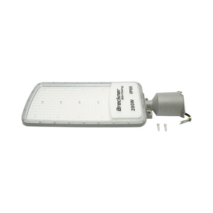 LED közúti világítólámpa 200W, 100-265V, 6500K, 22000lm oszlopra szerelhető 590x200x25mm IP66 Breckner Germany
