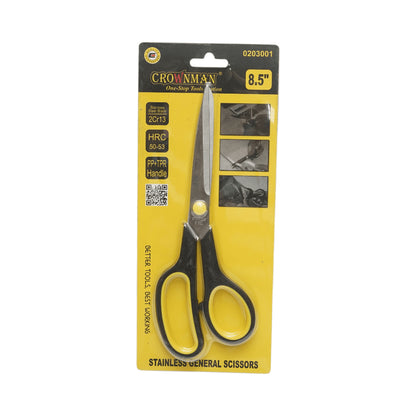 Crownman 215 mm-es rozsdamentes acélból készült univerzális olló ergonomikus PP+TPR nyéllel