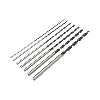7 darabos fúrókészlet 4-12mm, 300mm hosszú, hengeres szárral, fához