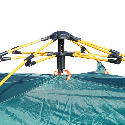 Kemping sátor 2 fő részére, összecsukható, automatikusan felnyitható, vízálló, UV védelemmel és rovarhálóval 210x210x145cm