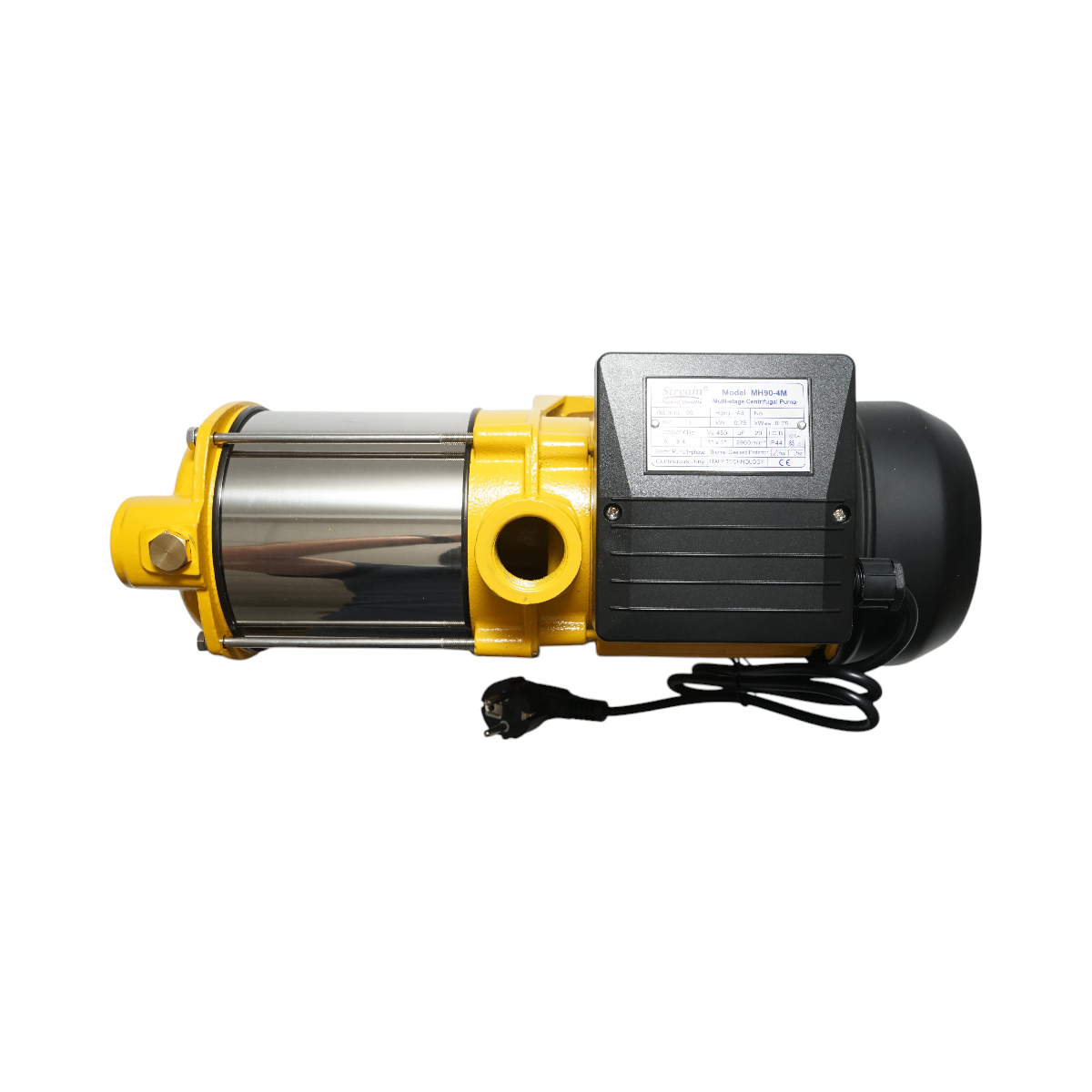 Többfokozatú felszíni vízszivattyú 750W, 220V, áramlási sebesség 90L/min, szivattyúzási magasság H43m IP44
