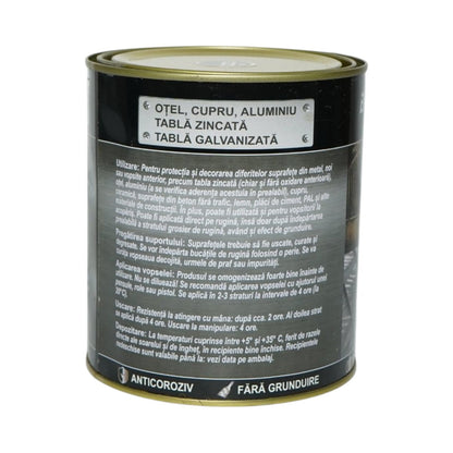 Breckner Germany 3 in 1 rozsdagátló zománcfesték csokoládébarna fényes fém felületekhez 750g, közvetlenül a rozsdára, vízalapú