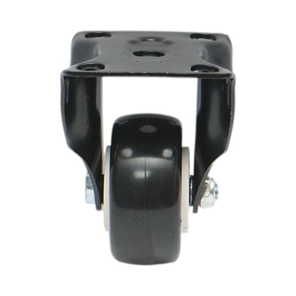 Rögzített kerék 50x24mm fék nélkül, fekete PVC, acél lemez 72x52mm 40kg