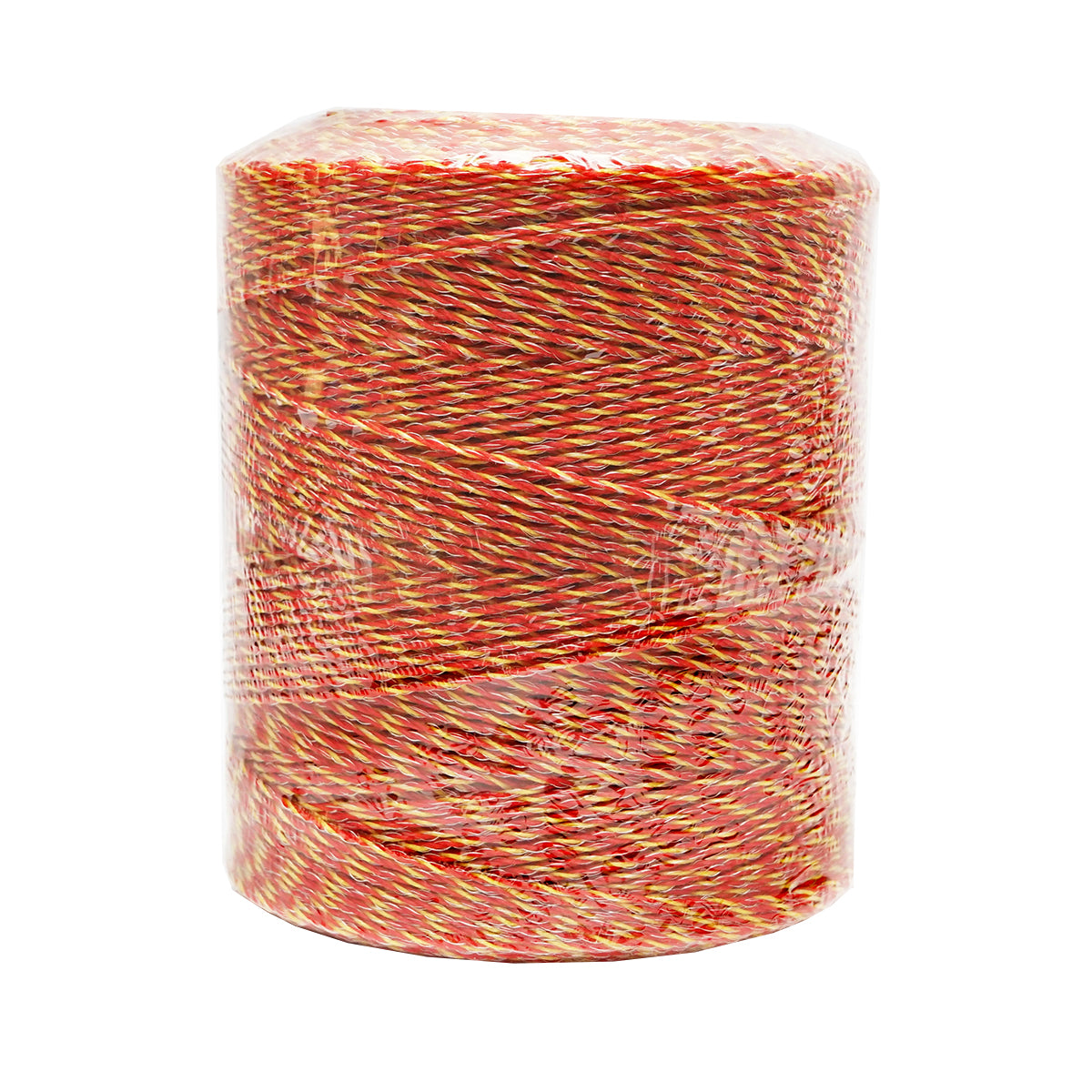 Sárga-piros drót 2mm fém betét 6x0.15mm SS, ellenállás 8 Ohm/m, 1000m elektromos kerítés Mezofarm