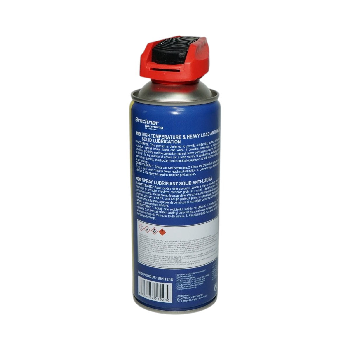 Szilárd kenőanyag spray kopásálló nagy terheléshez és magas hőmérséklethez 450ml Breckner Germany