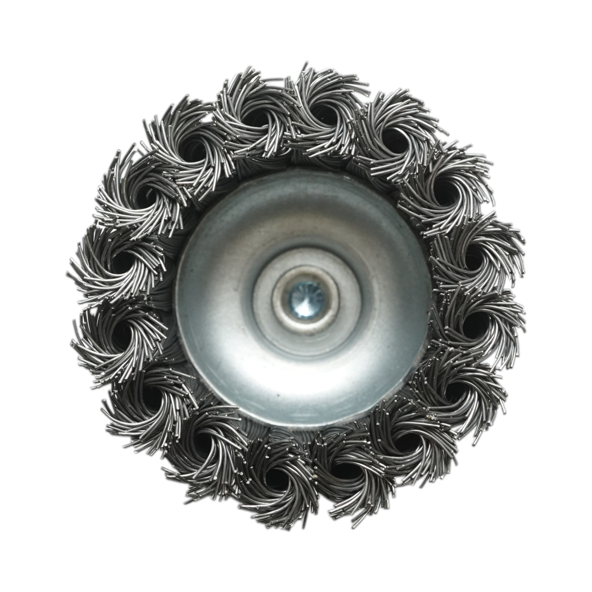 Csészekefe csavart szállal 75mm, 6mm szár, max. 4500rpm Breckner Germany