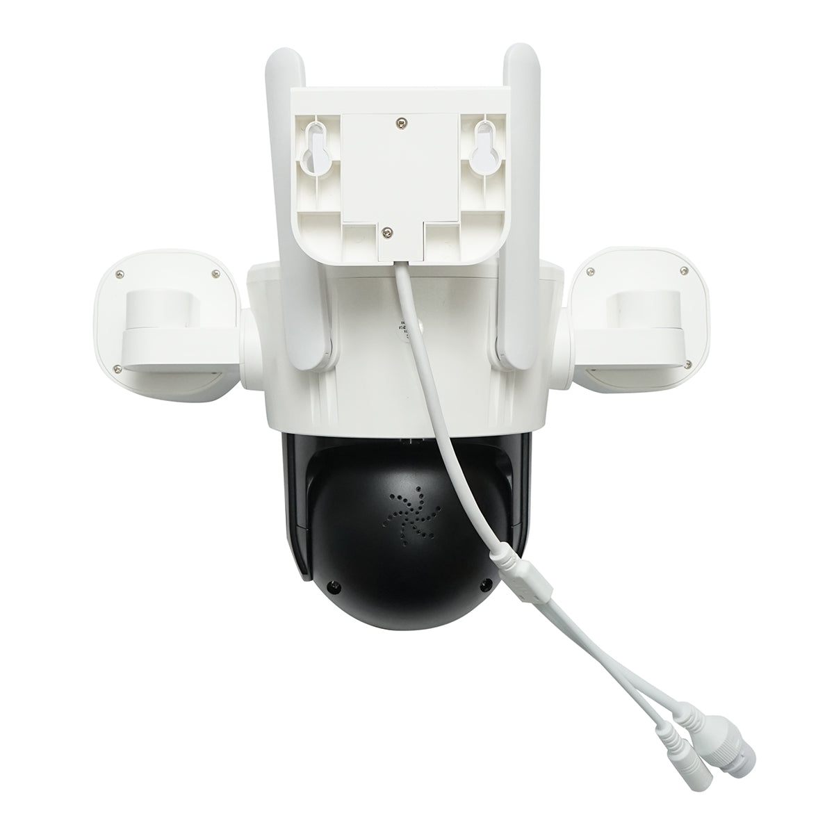 4 objektíves megfigyelő kamera, 3 16 MP objektív, WIFI 2.4GHz, 360 fokos PTZ forgatás mozgásérzékelővel, 10X zoom, riasztás, IR éjjellátó, emberérzékelés és IPC360 Home alkalmazás.