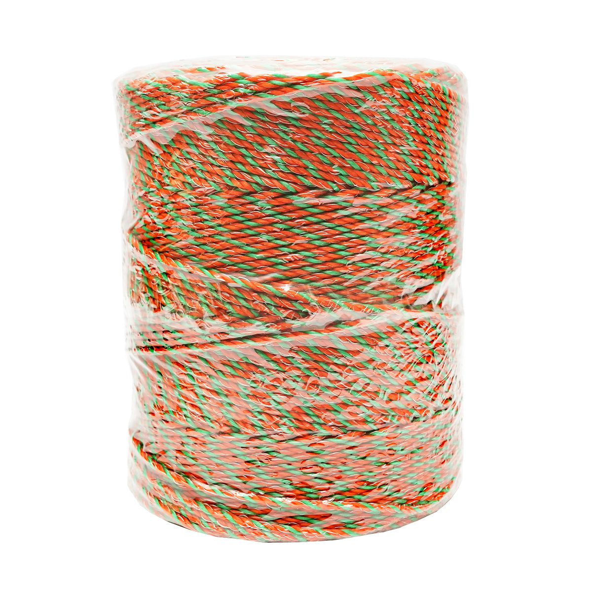 Narancssárga-zöld drót tekercs 3mm fém betét 3x0.2mm SS+2x0.25mm, ellenállás 0.2 Ohm/m, 500m elektromos kerítés Thor