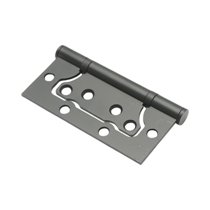 2 darabos bútor süllyesztett típusú pillangó zsanér 100x50mm, fekete acél, csavarokkal